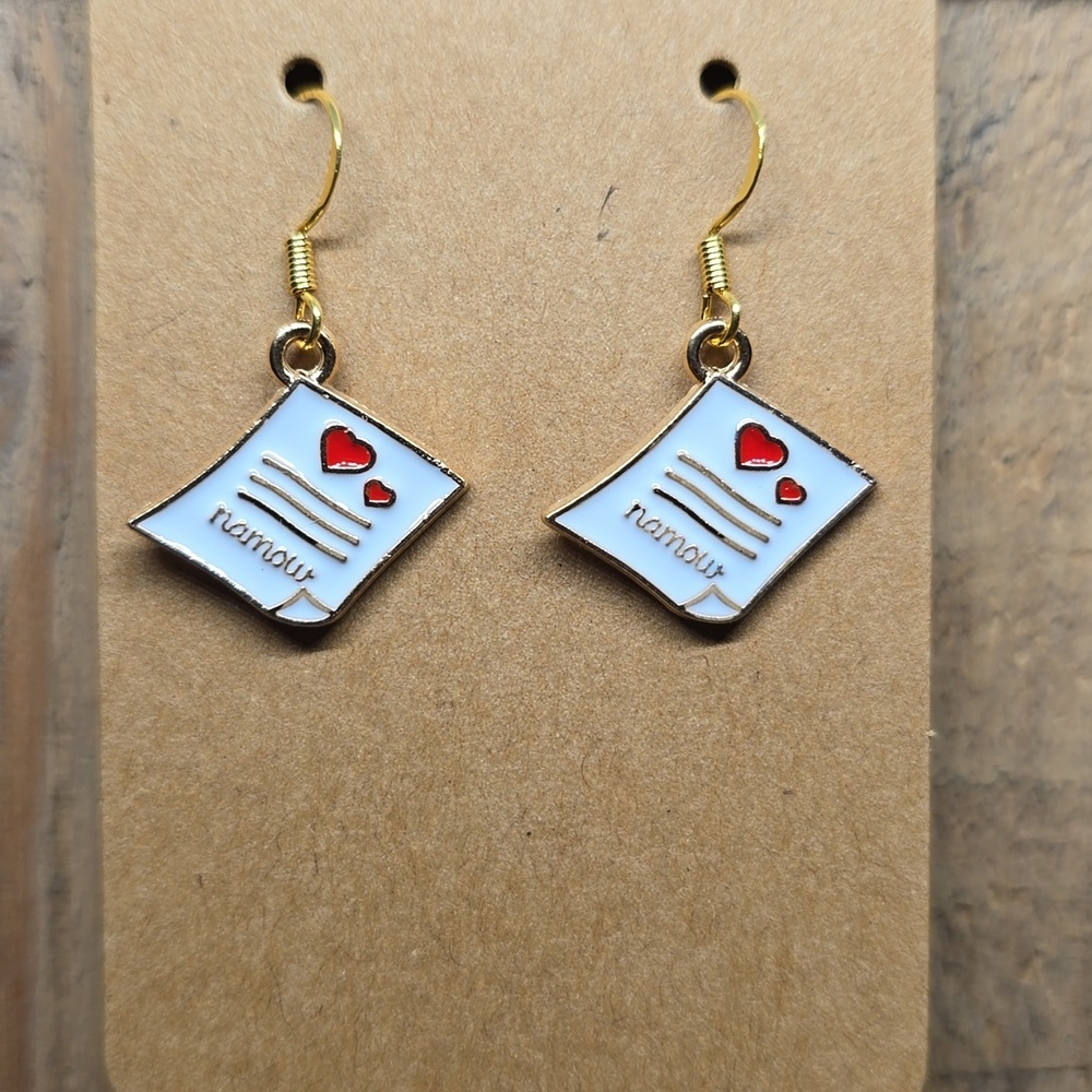 Valentine's Day Love Note Earrings